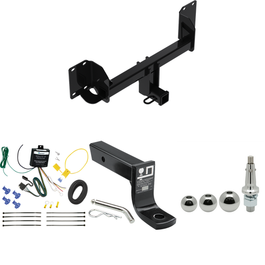 Fits 2019-2023 BMW X5 Trailer Hitch Tow PKG w/ 4-Flat Wiring + Ball Mount w/ 4" Drop + Interchangeable Ball 1-7/8" & 2" & 2-5/16" (Excludes: M Sport Package Models) By Reese Towpower