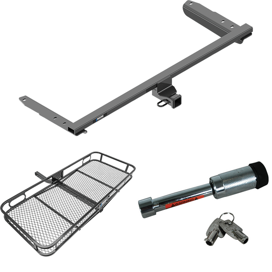 Fits 2018-2023 Honda Odyssey Trailer Hitch Tow PKG w/ 60" x 24" Cargo Carrier + Hitch Lock (For With Fuse Provisions Models) By Reese Towpower