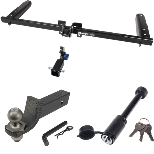 Fits 2018-2023 Honda Odyssey Trailer Hitch Tow PKG + Interlock Tactical Starter Kit w/ 2" Drop & 2" Ball + Tactical Dogbone Lock (For With Fuse Provisions Models) By Draw-Tite