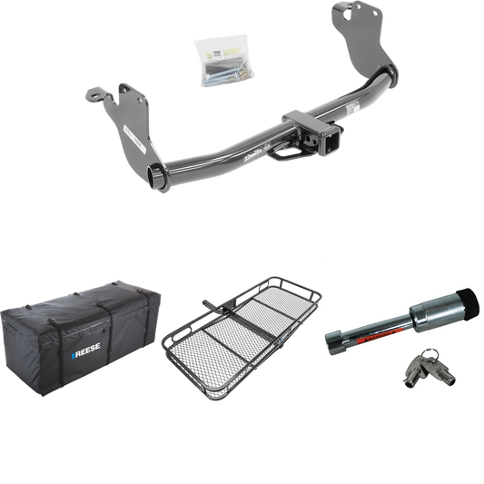 Fits 2011-2023 Mitsubishi RVR Trailer Hitch Tow PKG w/ 60" x 24" Cargo Carrier + Cargo Bag + Hitch Lock (For (Canada Only) Models) By Draw-Tite