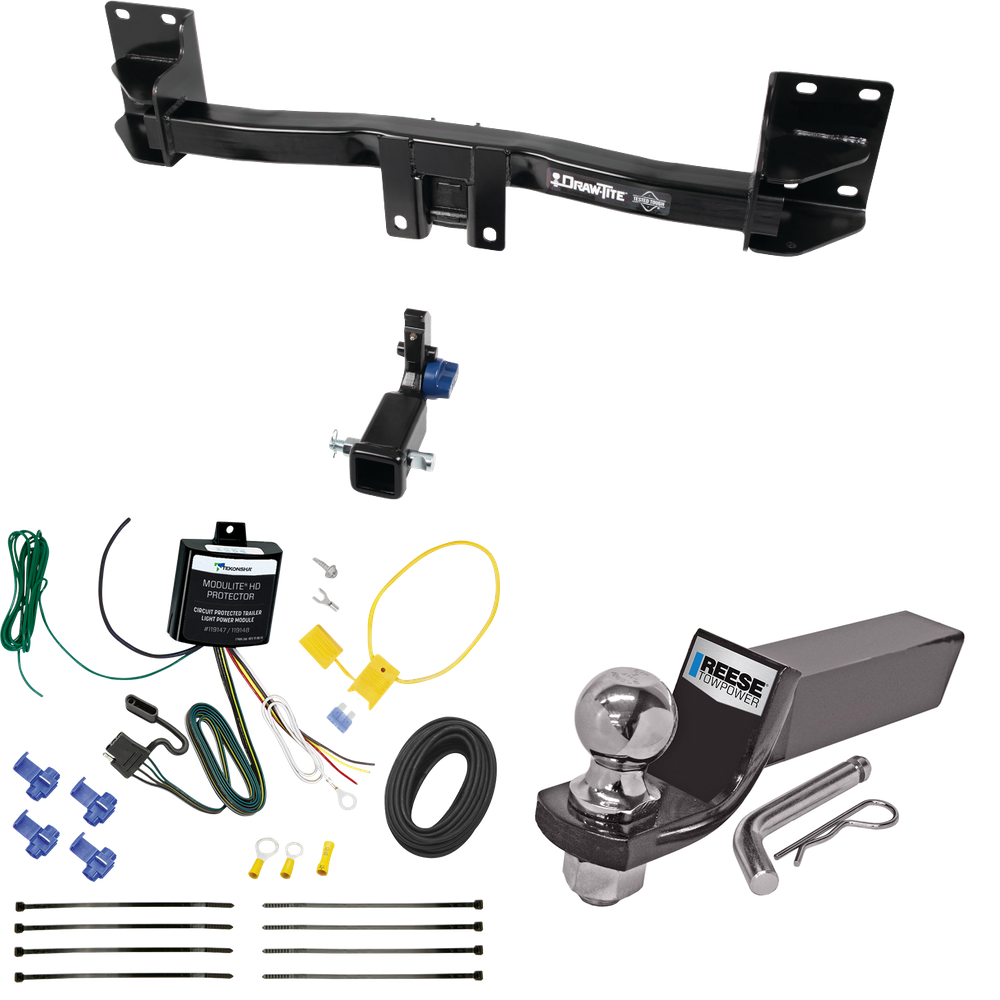 Se adapta al paquete de enganche de remolque BMW X5 2007-2014 con cableado plano de 4 + kit de montaje de bola de inicio con caída de 2" y bola de 2" (excluye: modelos con paquete deportivo M) de Draw-Tite