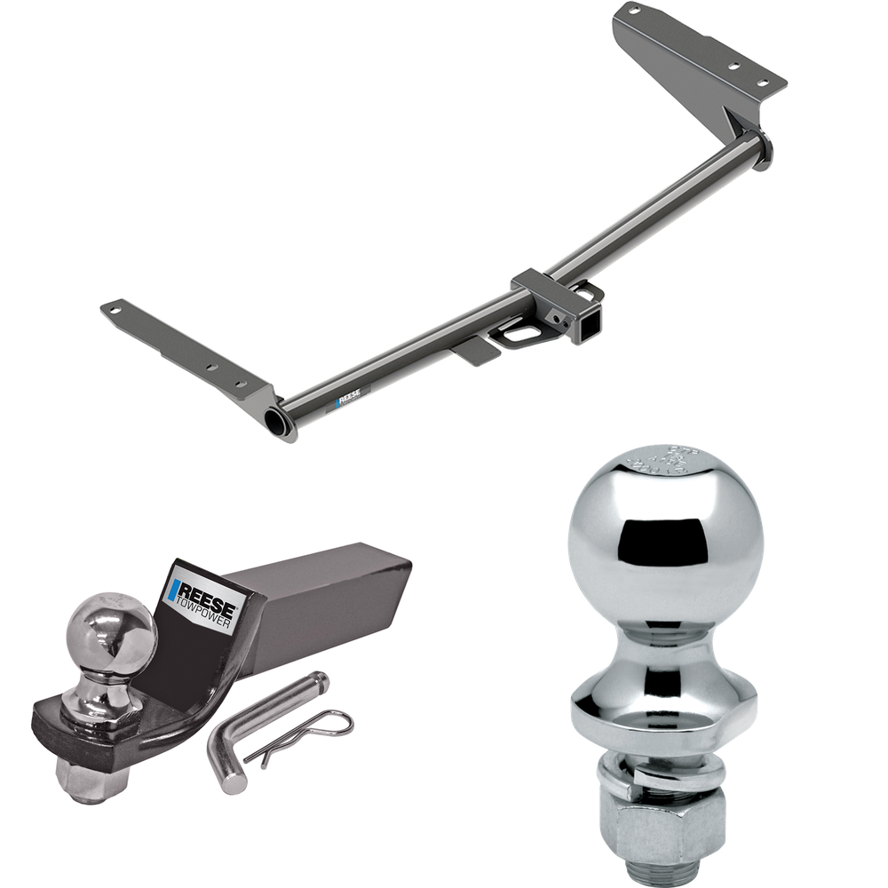 Fits 2018-2023 Honda Odyssey Trailer Hitch Tow PKG w/ Starter Kit Ball Mount w/ 2" Drop & 2" Ball + 1-7/8" Ball (For With Fuse Provisions Models) By Reese Towpower