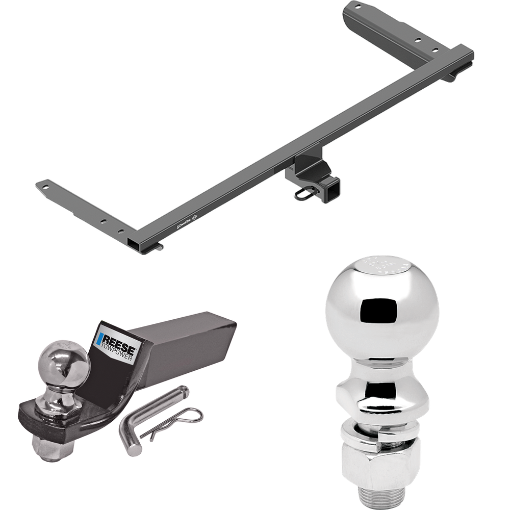 Fits 2018-2023 Honda Odyssey Trailer Hitch Tow PKG w/ Starter Kit Ball Mount w/ 2" Drop & 2" Ball + 2-5/16" Ball (For Without Fuse Provisions Models) By Draw-Tite