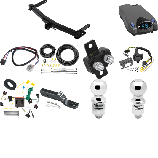 Se adapta al paquete de enganche de remolque Dodge Durango 2011-2013 con control de freno Tekonsha Prodigy P2 + adaptador BC Plug &amp; Play + cableado RV de 7 vías + soporte de bola y caída de 2" y 2-5/16" de Reese Towpower