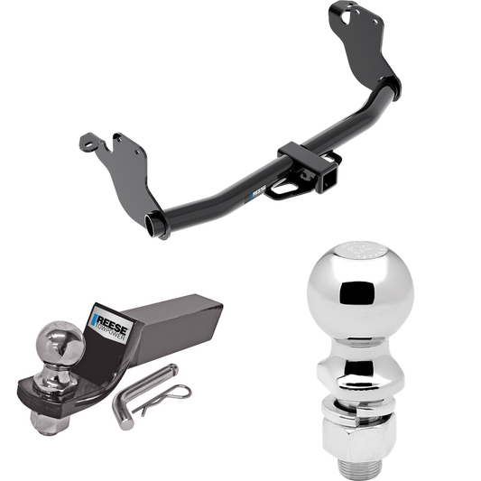 Fits 2011-2023 Mitsubishi Outlander Sport Trailer Hitch Tow PKG w/ Starter Kit Ball Mount w/ 2" Drop & 2" Ball + 2-5/16" Ball By Reese Towpower