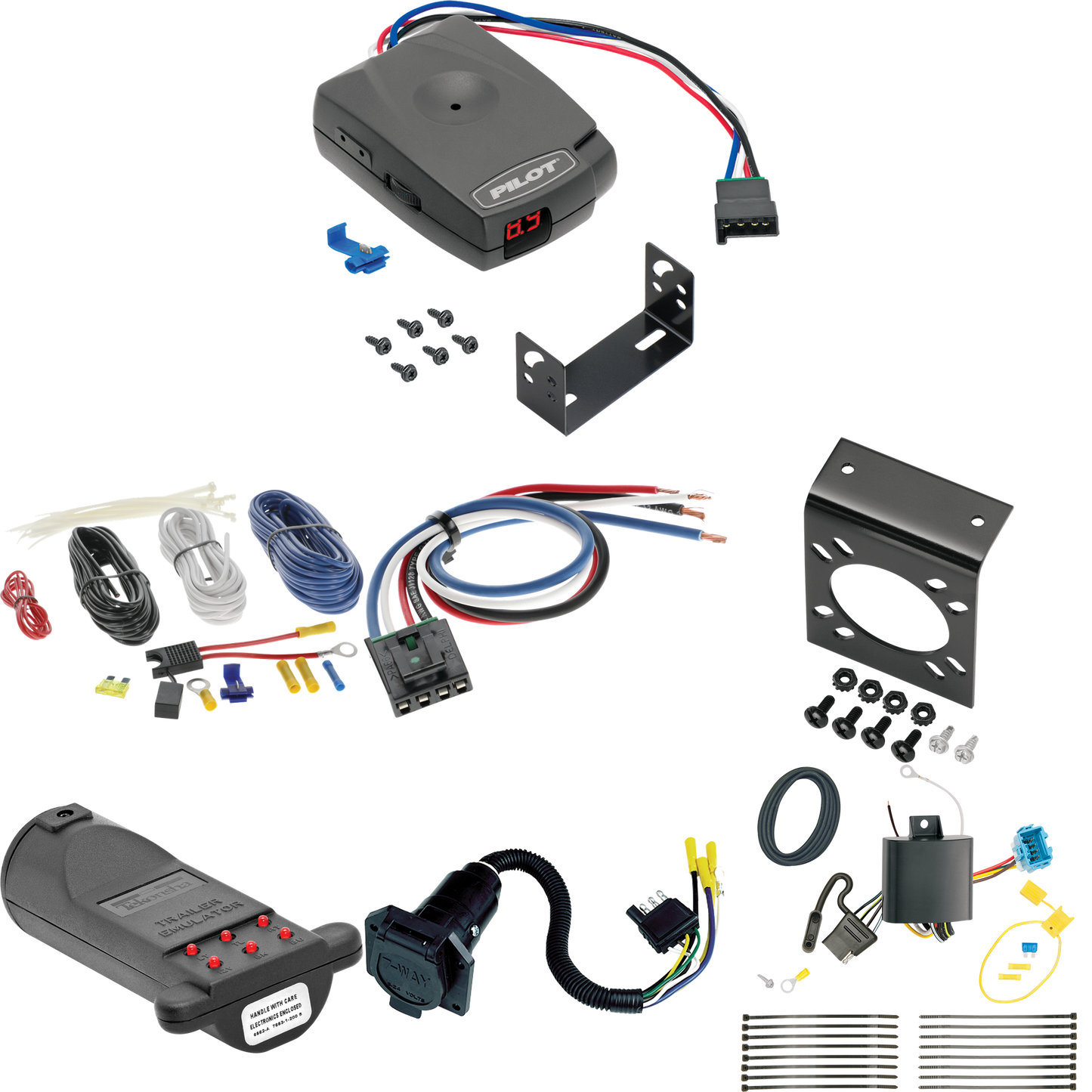 Fits 2018-2023 Honda Odyssey 7-Way RV Wiring + Pro Series Pilot Brake Control + Generic BC Wiring Adapter + 7-Way Tester and Trailer Emulator (For Without Fuse Provisions Models) By Tekonsha