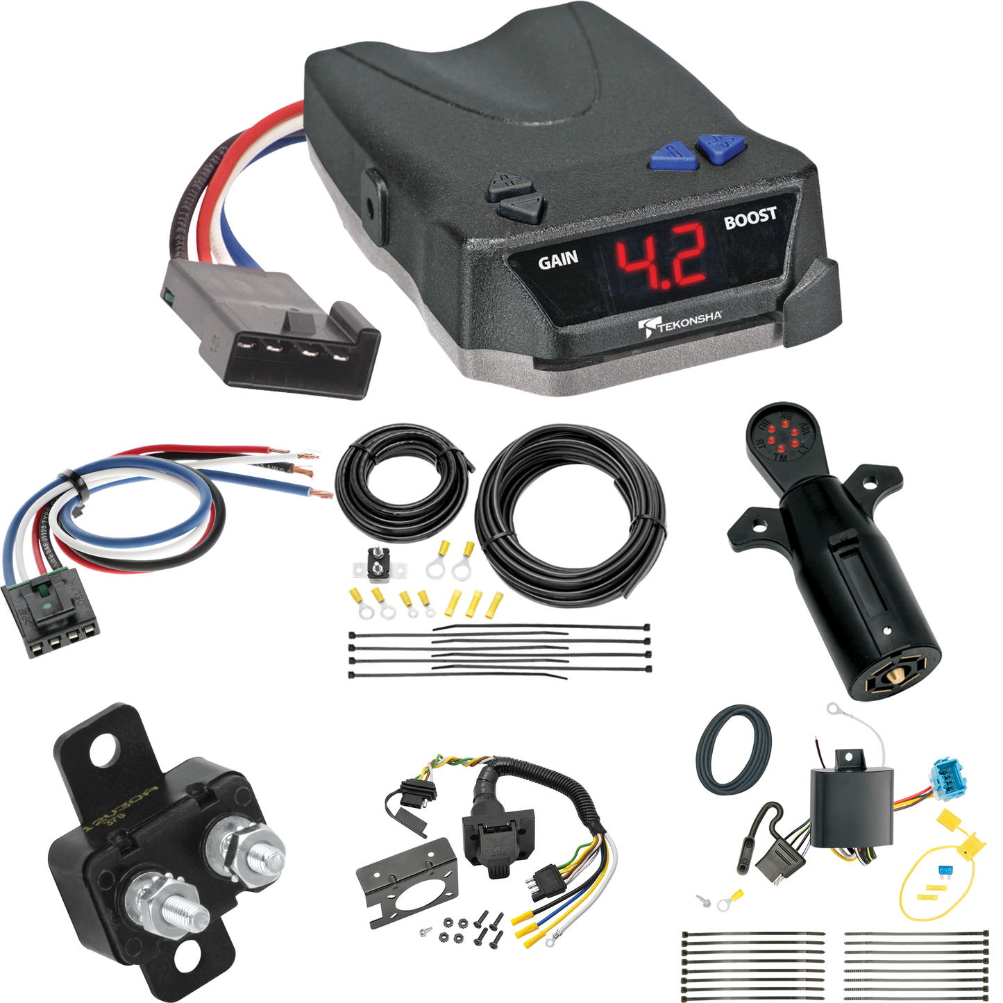 Fits 2018-2023 Honda Odyssey 7-Way RV Wiring + Tekonsha BRAKE-EVN Brake Control + Generic BC Wiring Adapter + 7-Way Tester (For Without Fuse Provisions Models) By Tekonsha