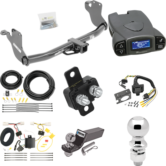 Se adapta al paquete de enganche de remolque Mitsubishi Outlander Sport 2011-2019 con control de freno Tekonsha Prodigy P3 + cableado RV de 7 vías + soporte de bola y caída de 2" y 2-5/16" de Draw-Tite