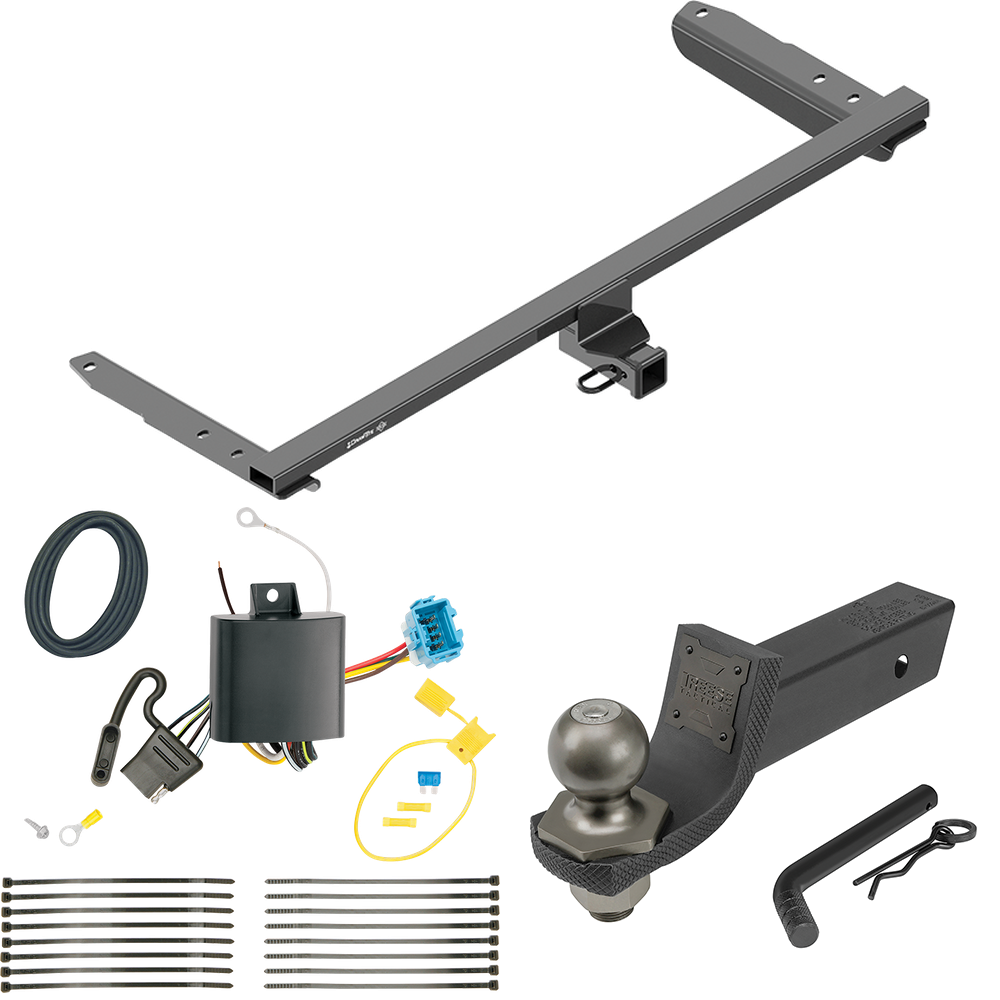 Fits 2018-2023 Honda Odyssey Trailer Hitch Tow PKG w/ 4-Flat Wiring + Interlock Tactical Starter Kit w/ 2" Drop & 2" Ball (For Without Fuse Provisions Models) By Draw-Tite