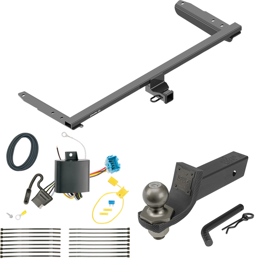 Fits 2018-2023 Honda Odyssey Trailer Hitch Tow PKG w/ 4-Flat Wiring + Interlock Tactical Starter Kit w/ 2" Drop & 2" Ball (For Without Fuse Provisions Models) By Draw-Tite