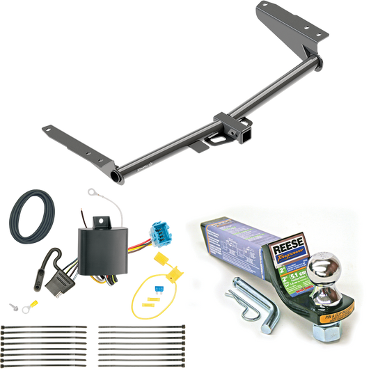 Fits 2018-2023 Honda Odyssey Trailer Hitch Tow PKG w/ 4-Flat Wiring + Starter Kit Ball Mount w/ 2" Drop & 1-7/8" Ball (For Without Fuse Provisions Models) By Draw-Tite