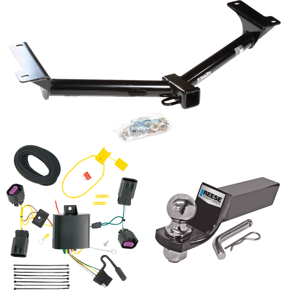 Se adapta al paquete de enganche de remolque Dodge Journey 2012-2020 con cableado plano de 4 + kit de montaje de bola de inicio con caída de 2" y bola de 2" (excluye: modelos con luces traseras LED) de Draw-Tite