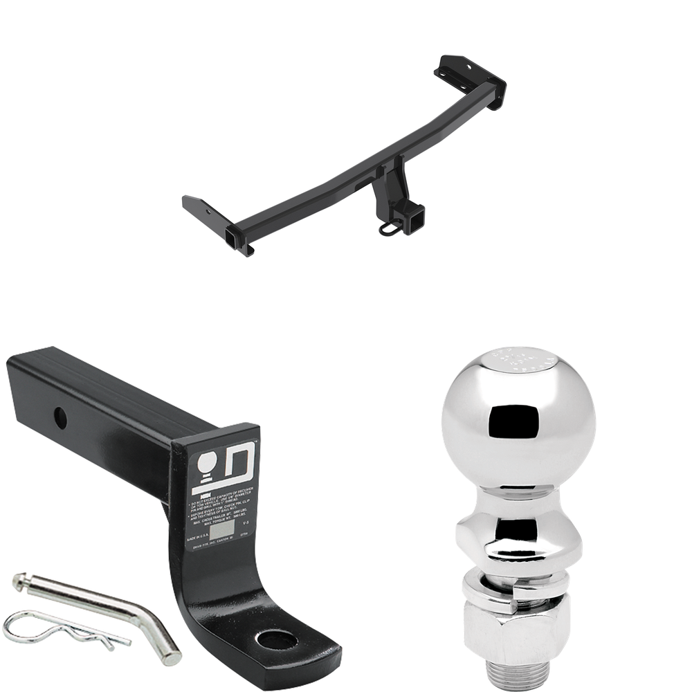 Fits 2012-2020 Dodge Journey Trailer Hitch Tow PKG w/ Ball Mount w/ 4" Drop + 2-5/16" Ball (Excludes: w/LED Taillights Models) By Reese Towpower