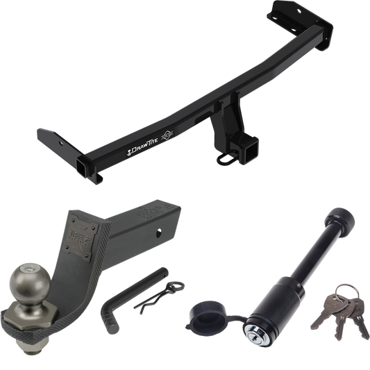 Fits 2009-2009 Dodge Journey Trailer Hitch Tow PKG + Interlock Tactical Starter Kit w/ 3-1/4" Drop & 2" Ball + Tactical Dogbone Lock By Draw-Tite