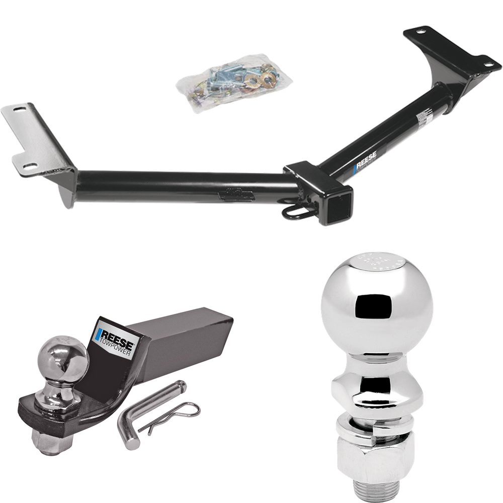 Fits 2009-2010 Dodge Journey Trailer Hitch Tow PKG w/ Starter Kit Ball Mount w/ 2" Drop & 2" Ball + 2-5/16" Ball By Reese Towpower