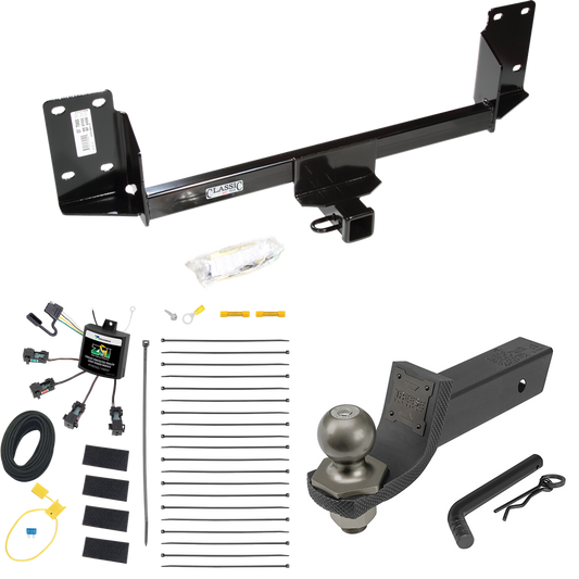 Fits 2007-2014 BMW X5 Trailer Hitch Tow PKG w/ 4-Flat Zero Contact "No Splice" Wiring + Interlock Tactical Starter Kit w/ 2" Drop & 2" Ball (Excludes: M Sport Package Models) By Draw-Tite