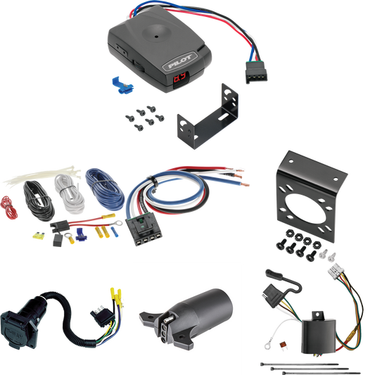 Fits 2005-2010 Honda Odyssey 7-Way RV Wiring + Pro Series Pilot Brake Control + Generic BC Wiring Adapter + 7-Way to 4-Way Adapter By Tekonsha