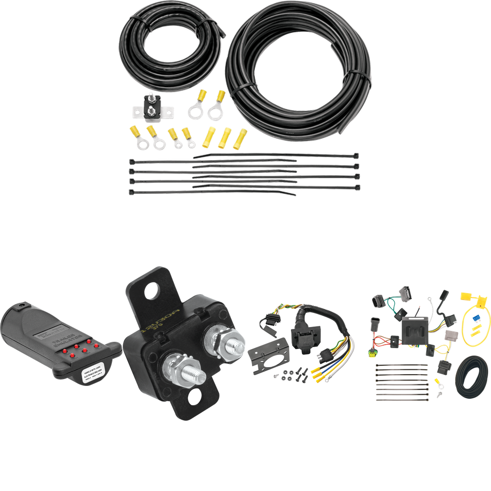 Fits 2011-2020 Dodge Journey 7-Way RV Wiring + 7-Way Tester and Trailer Emulator (For w/LED Taillights Models) By Tekonsha