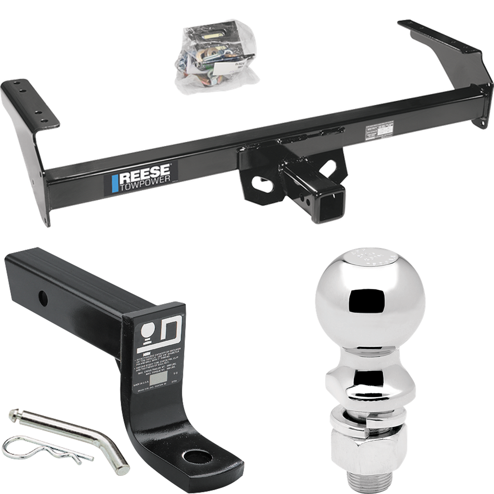 Fits 1995-1997 Nissan Pickup Trailer Hitch Tow PKG w/ Ball Mount w/ 4" Drop + 2-5/16" Ball By Reese Towpower