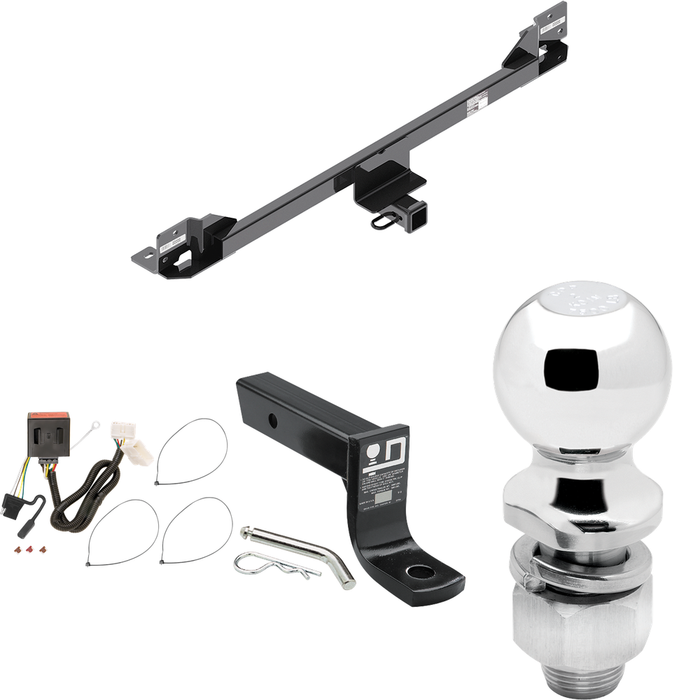 Fits 2011-2017 Honda Odyssey Trailer Hitch Tow PKG w/ 4-Flat Wiring + Ball Mount w/ 4" Drop + 2" Ball By Draw-Tite