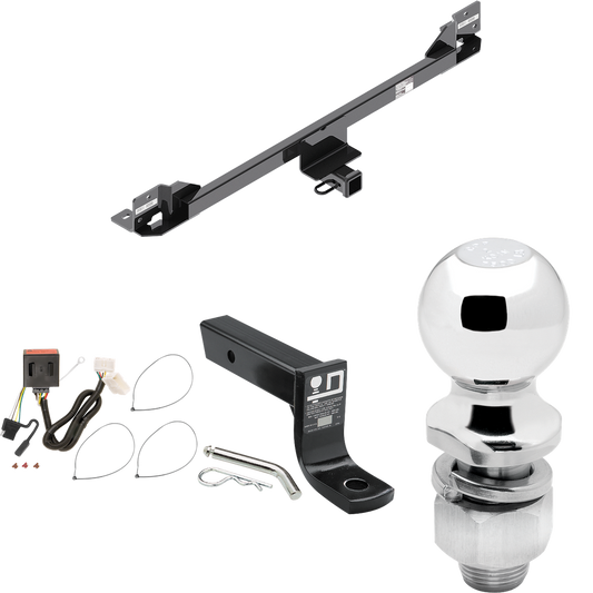 Fits 2011-2017 Honda Odyssey Trailer Hitch Tow PKG w/ 4-Flat Wiring + Ball Mount w/ 4" Drop + 2" Ball By Draw-Tite