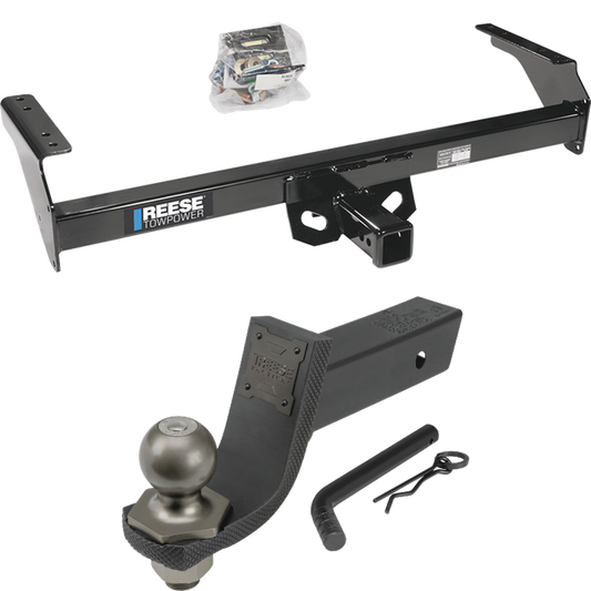 Fits 1998-2004 Nissan Frontier Trailer Hitch Tow PKG + Interlock Tactical Starter Kit w/ 3-1/4" Drop & 2" Ball By Reese Towpower