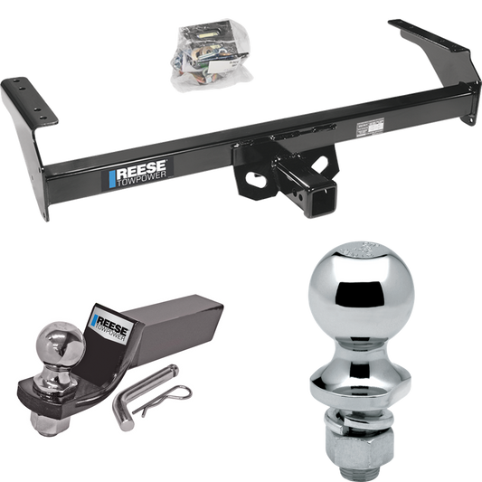 Fits 1988-1994 Nissan D21 Trailer Hitch Tow PKG w/ Starter Kit Ball Mount w/ 2" Drop & 2" Ball + 1-7/8" Ball By Reese Towpower