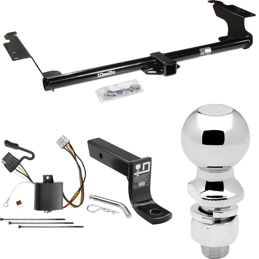 Fits 2005-2010 Honda Odyssey Trailer Hitch Tow PKG w/ 4-Flat Wiring + Ball Mount w/ 4" Drop + 2-5/16" Ball By Draw-Tite