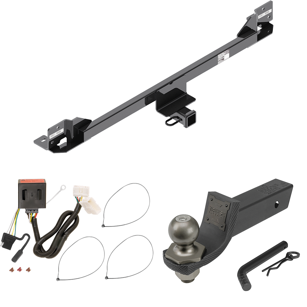 Fits 2011-2017 Honda Odyssey Trailer Hitch Tow PKG w/ 4-Flat Wiring + Interlock Tactical Starter Kit w/ 2" Drop & 2" Ball By Draw-Tite