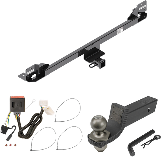 Fits 2011-2017 Honda Odyssey Trailer Hitch Tow PKG w/ 4-Flat Wiring + Interlock Tactical Starter Kit w/ 2" Drop & 2" Ball By Draw-Tite