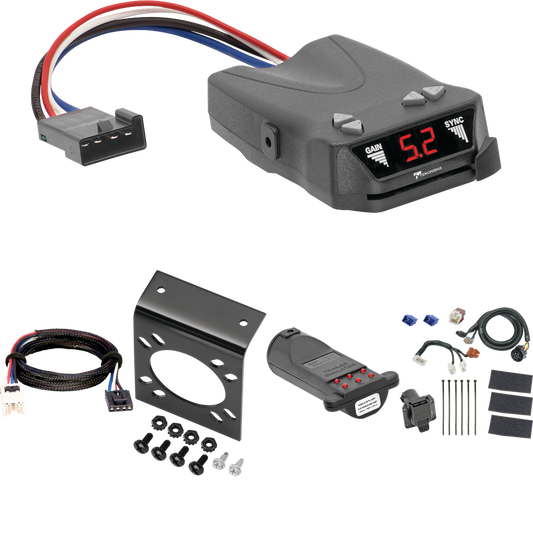 Se adapta al cableado de RV de 7 vías Suzuki Equator 2009-2012 + control de frenos Tekonsha Brakeman IV + adaptador BC Plug &amp; Play + probador de 7 vías y emulador de remolque (para modelos (solo Canadá)) de Tekonsha