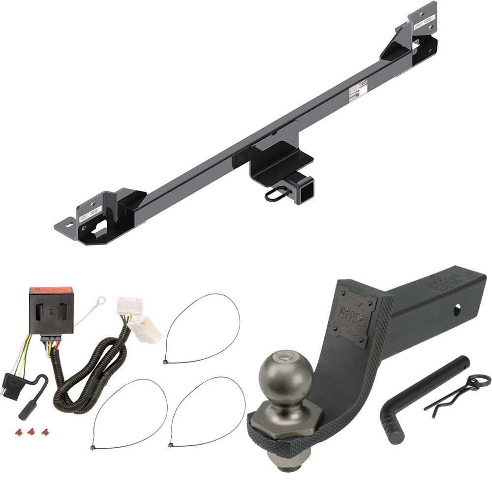 Fits 2011-2017 Honda Odyssey Trailer Hitch Tow PKG w/ 4-Flat Wiring + Interlock Tactical Starter Kit w/ 3-1/4" Drop & 2" Ball By Reese Towpower