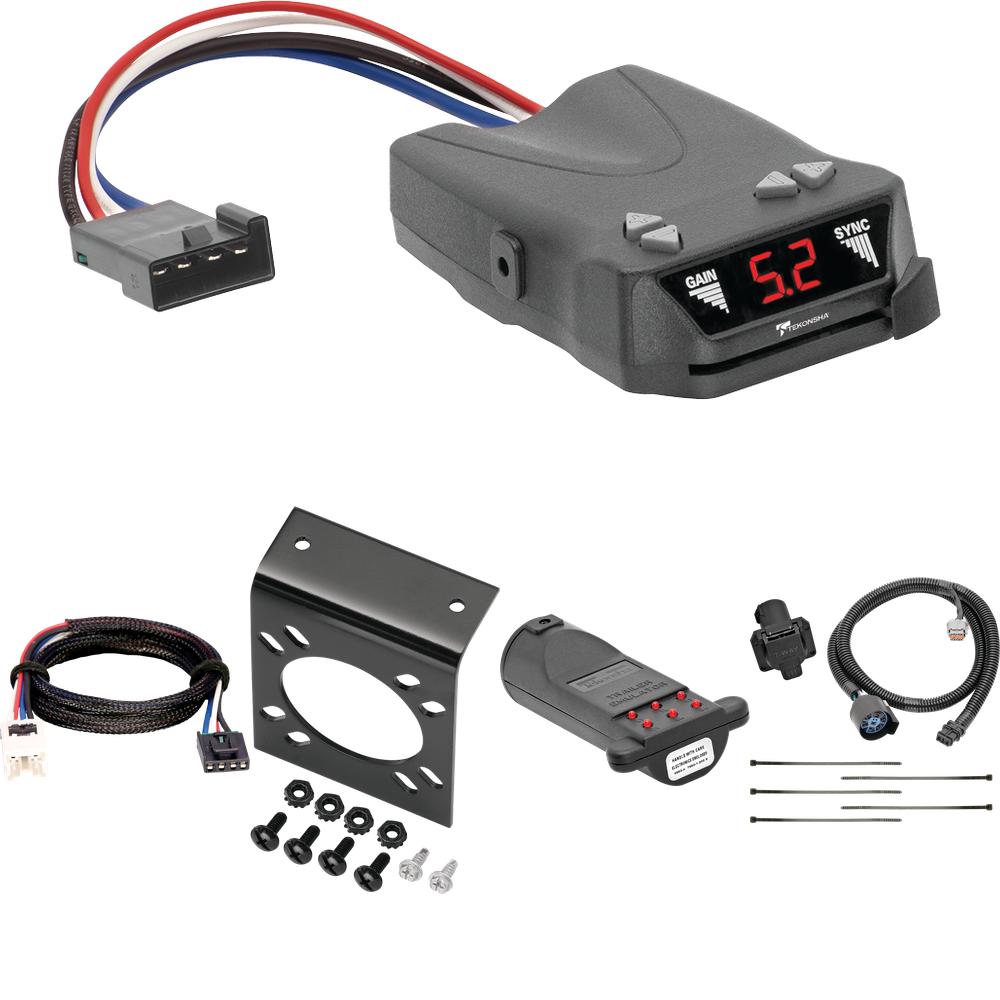 Fits 2005-2023 Nissan Frontier 7-Way RV Wiring + Tekonsha Brakeman IV Brake Control + Plug & Play BC Adapter + 7-Way Tester and Trailer Emulator (For w/Factory Tow Package Models) By Tekonsha