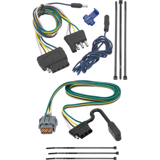 Fits 2005-2015 Nissan Xterra Vehicle End Wiring Harness 5-Way Flat (For w/Factory Tow Package Models) By Tekonsha