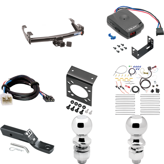 Fits 2003-2006 Toyota Tundra Trailer Hitch Tow PKG w/ Pro Series Pilot Brake Control + Plug & Play BC Adapter + 7-Way RV Wiring + 2" & 2-5/16" Ball & Drop Mount By Reese Towpower