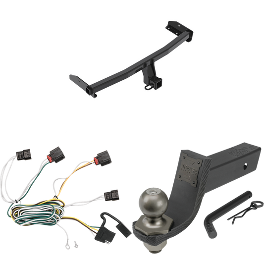 Fits 2010-2010 Dodge Journey Trailer Hitch Tow PKG w/ 4-Flat Wiring + Interlock Tactical Starter Kit w/ 3-1/4" Drop & 2" Ball By Reese Towpower