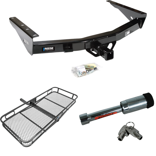 Fits 2000-2006 Toyota Tundra Trailer Hitch Tow PKG w/ 60" x 24" Cargo Carrier + Hitch Lock By Reese Towpower