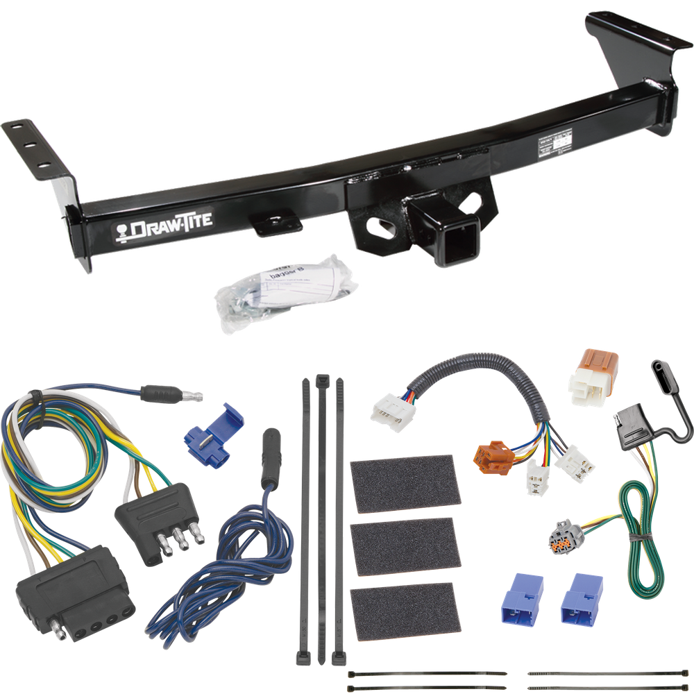 Se adapta al paquete de enganche de remolque Suzuki Equator 2009-2012 con arnés de cableado plano de 5 de Draw-Tite