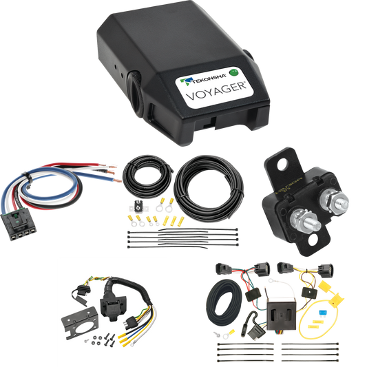 Se adapta al cableado de RV de 7 vías Jeep Liberty 2008-2012 + control de freno Tekonsha Voyager + adaptador de cableado BC genérico de Tekonsha