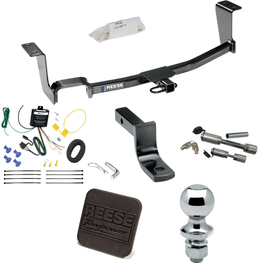 Fits 2011-2017 Nissan JUKE Trailer Hitch Tow PKG w/ 4-Flat Wiring Harness + Draw-Bar + 1-7/8" Ball + Hitch Cover + Dual Hitch & Coupler Locks (For AWD, Except Nismo & Nismo RS Models) By Reese Towpower