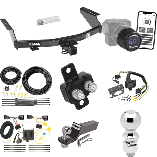 Fits 2007-2011 Dodge Nitro Trailer Hitch Tow PKG w/ Tekonsha Prodigy iD Bluetooth Wireless Brake Control + 7-Way RV Wiring + 2" & 2-5/16" Ball & Drop Mount By Reese Towpower