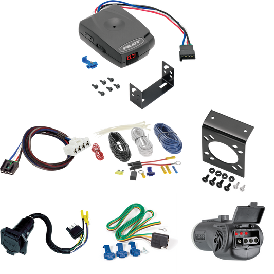 Fits 2002-2003 Dodge Ram 1500 7-Way RV Wiring + Pro Series Pilot Brake Control + Plug & Play BC Adapter + 2 in 1 Tester & 7-Way to 4-Way Adapter (For (Built Before 11/2002) Models) By Reese Towpower