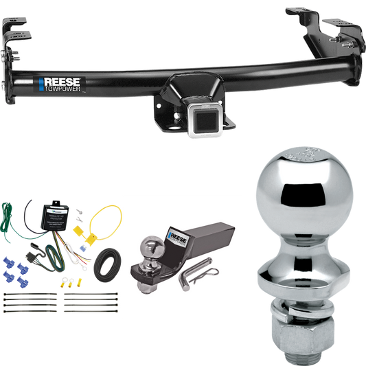 Fits 2003-2006 Toyota Tundra Trailer Hitch Tow PKG w/ 4-Flat Wiring + Starter Kit Ball Mount w/ 2" Drop & 2" Ball + 1-7/8" Ball By Reese Towpower