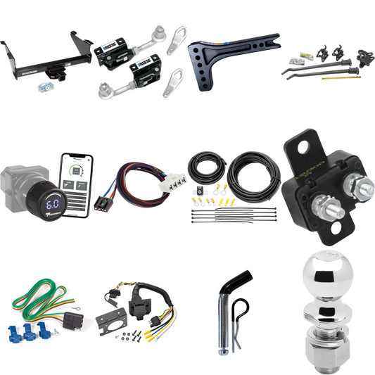 Fits 2003-2009 Dodge Ram 3500 Trailer Hitch Tow PKG w/ 15K Trunnion Bar Weight Distribution Hitch + Pin/Clip + Dual Cam Sway Control + 2-5/16" Ball + Tekonsha Prodigy iD Bluetooth Wireless Brake Control + Plug & Play BC Adapter + 7-Way RV Wiring By D