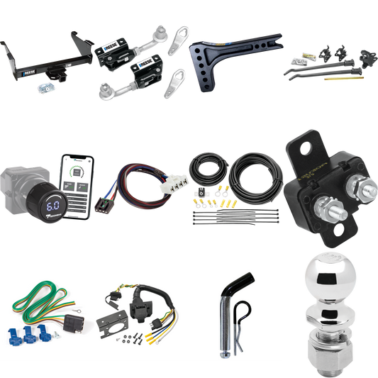 Fits 2004-2005 Dodge Ram 1500 Trailer Hitch Tow PKG w/ 15K Trunnion Bar Weight Distribution Hitch + Pin/Clip + Dual Cam Sway Control + 2-5/16" Ball + Tekonsha Prodigy iD Bluetooth Wireless Brake Control + Plug & Play BC Adapter + 7-Way RV Wiring (Exc