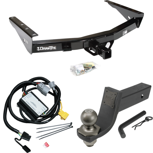 Fits 2001-2002 Toyota Tundra Trailer Hitch Tow PKG w/ 4-Flat Wiring + Interlock Tactical Starter Kit w/ 3-1/4" Drop & 2" Ball By Draw-Tite