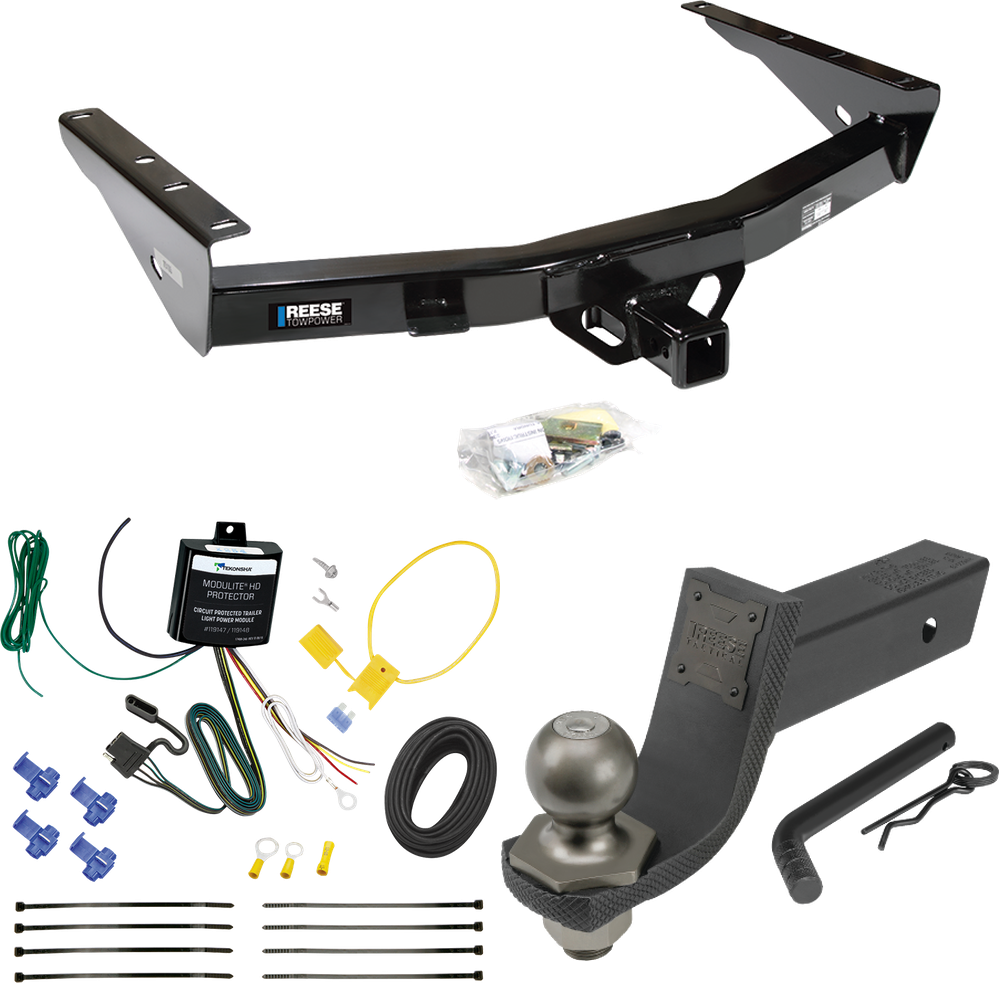 Fits 2003-2006 Toyota Tundra Trailer Hitch Tow PKG w/ 4-Flat Wiring + Interlock Tactical Starter Kit w/ 3-1/4" Drop & 2" Ball By Reese Towpower