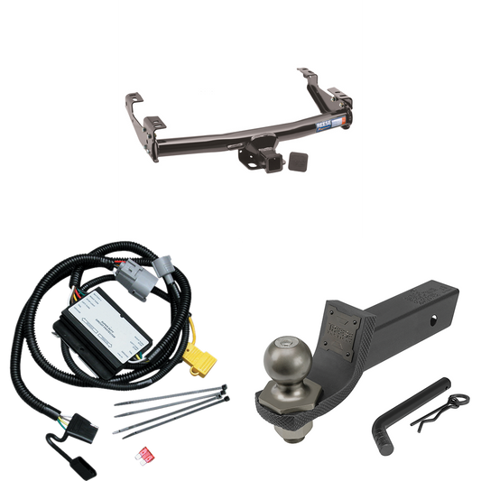 Se adapta al paquete de remolque de enganche para remolque Toyota Tundra 2001-2002 con cableado plano de 4 + kit de inicio táctico de enclavamiento con caída de 2" y bola de 2" de Reese Towpower