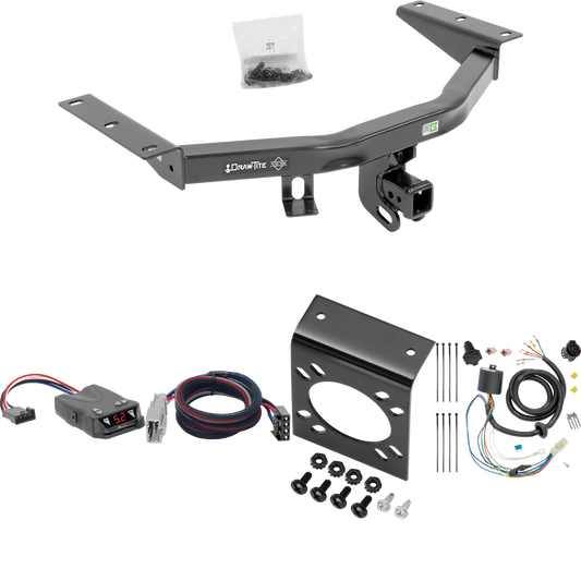 Fits 2016-2022 Honda Pilot Trailer Hitch Tow PKG w/ Tekonsha Brakeman IV Brake Control + Plug & Play BC Adapter + 7-Way RV Wiring By Draw-Tite