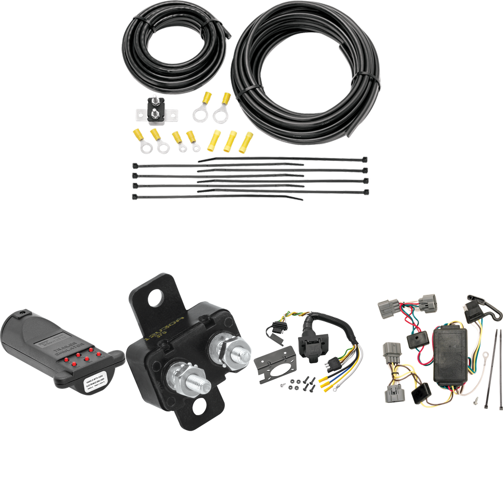 Fits 2006-2008 Honda Ridgeline 7-Way RV Wiring + 7-Way Tester and Trailer Emulator By Tekonsha